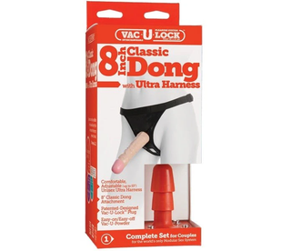 Vac-U-Lock Ultra Harness Set w/ 8" Classic Dong****