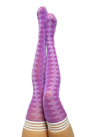 KIXIES PAR 4 - PURPLE ARGYLE SIZE C