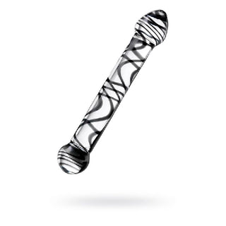 Sexus Glass Dildo Duo Black Swirl 20.5cm