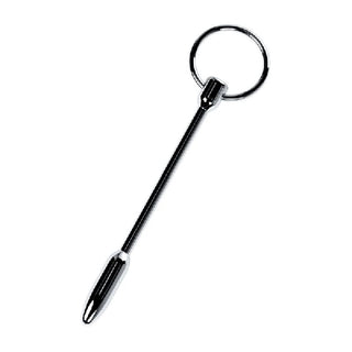 Silver Metal Urethral Plug w Ring