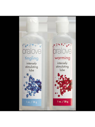 Oralove Sensations 2 pack lube warming and tingling