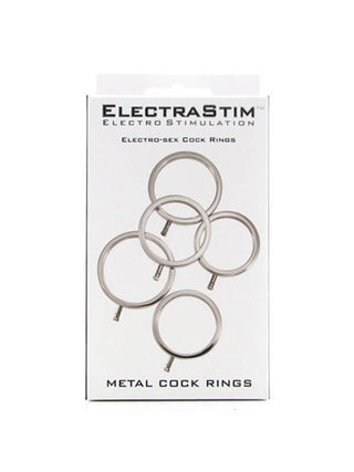 Electrastim Solid Metal Cock Ring Set 5 Sizes