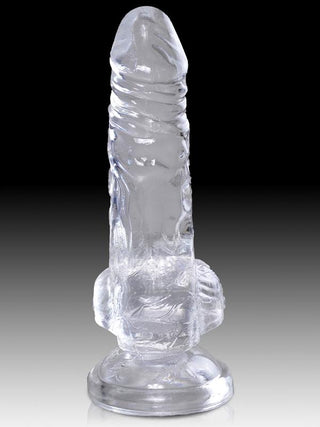 King Cock Clear 4 in. Cock with Balls