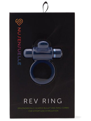 Nu Sensuelle Silicone Bullet Ring Navy Blue