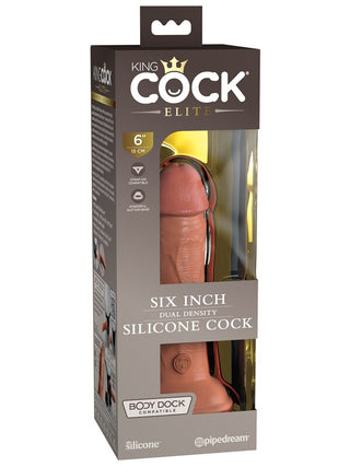King Cock Elite 6 in. Silicone Dual Density Cock Tan