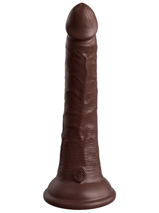 King Cock Elite 7 in. Silicone Dual Density Cock Brown