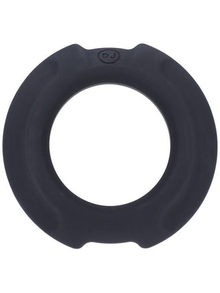 OptiMALE FlexiSteel Silicone Metal Core Cock Ring 35mm Black