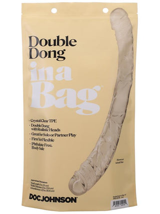 Double Dong In A Bag 13 inch Clear