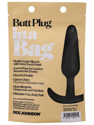 Butt Plug In A Bag 5 inch Black