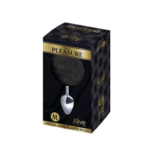 Alive Metal Fluffy Plug Black- M