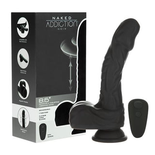 Naked Addiction 8.6â€ THE FREAK NOIR Vibrating, Rotating and Thrusting ...