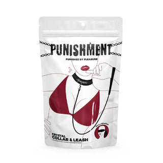 Punishment Crystal Detail Collar and 37 inch Leash
