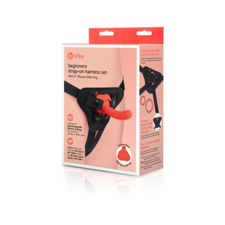 B-Vibe BEGINNERS STRAP-ON HARNESS SET WITH 5â€ SILICONE DILDO PEG