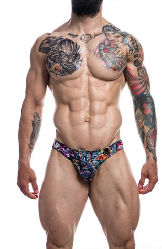 Cut For Men  Low Rise Bikini Brief Tattoo Large