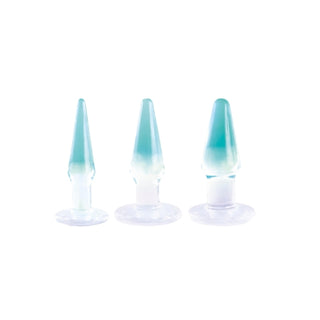 Glitzy Trainer 3 in 1 PVC Anal Plug Kit 4.5" - Transparent