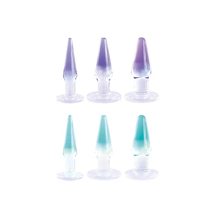 Glitzy Trainer 3 in 1 PVC Anal Plug Kit 4.5" - Transparent