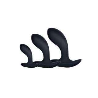 Kick Up - 3 in 1 Silicone Anal Training Set Black 4A