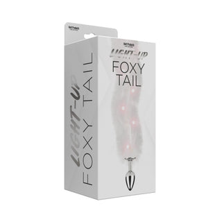 Foxy Tail- Light Up Faux Fur Butt Plug With Multicolored Light Pattern