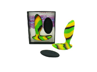 Colourful Camo IDYLIC Remote Control Butt Plug Yellow