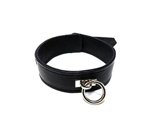 Leather Plain Collar Black