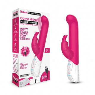 Rabbit Essentials Rechargeable come hither G-Spot Rabbit - Hot Pink
