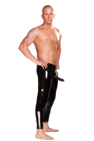 Saxenfelt Latex Leggings with Sleeve - Black Large
